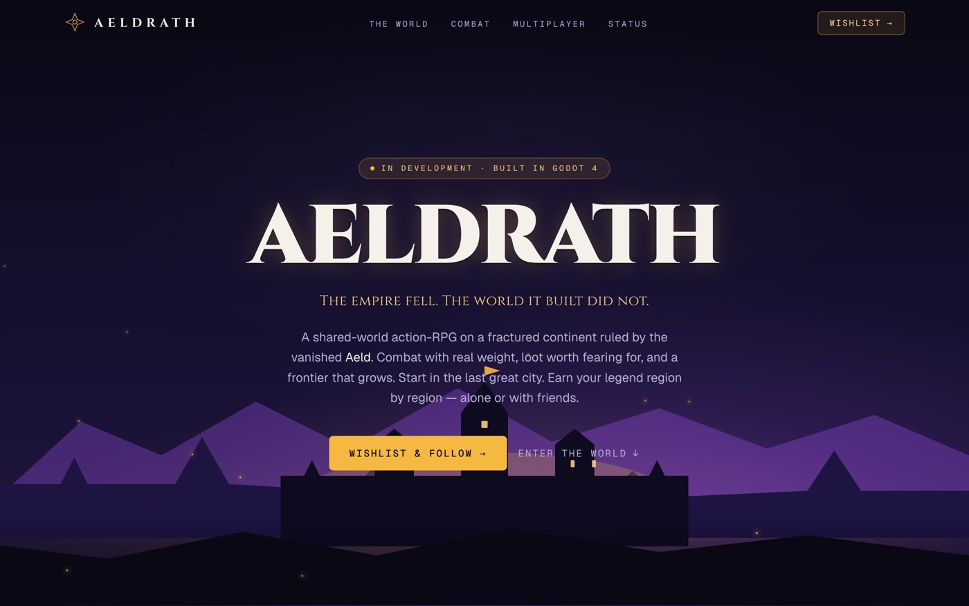 Aeldrath — an original game in development at ArcSmiths